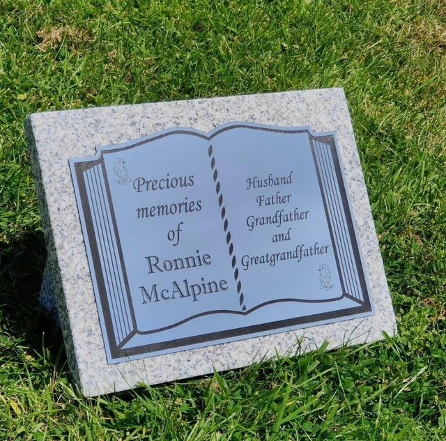 PERSONALISED GRANITE MEMORIAL Grave Plaque Bible Memorial Stone