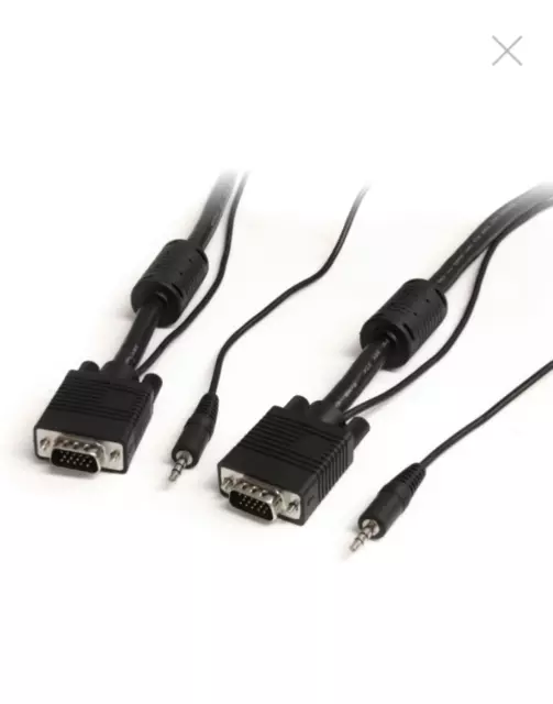 StarTech 15ft Coax High Resolution Monitor VGA Cable with Audio HD15 M/M