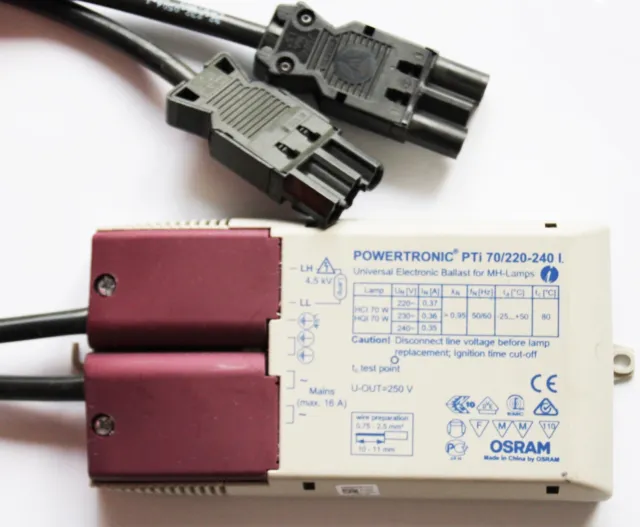 OSRAM PTi EVG Vorschaltgerät CDM HCI HQI HID Powertronic 35 und 70 Watt 70W 35W