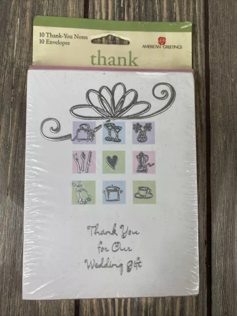 American Greetings 10 Thank You For Our Wedding Gift Card Notes Toaster Glasses