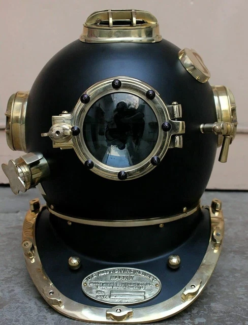Casque De Plongée Décoratif En Laiton - Réplique Vintage Pour Décoration