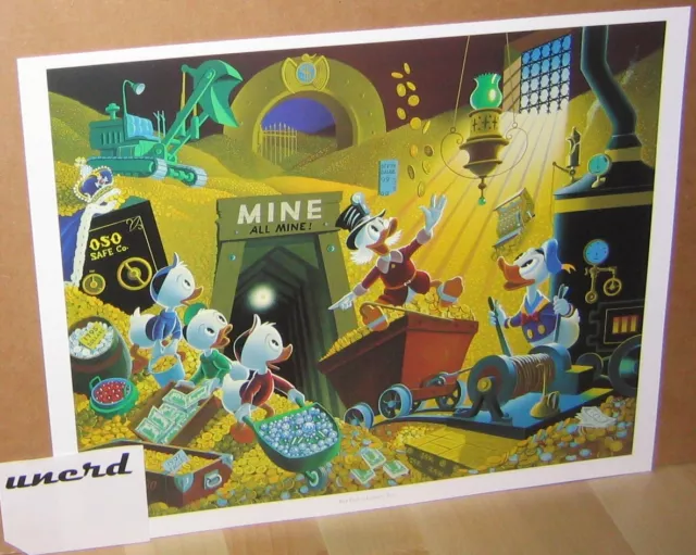 Carl Barks Kunstdruck: Rich Finds at Inventory Time -Scrooge Money Bin Art Print