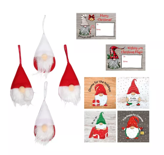 Gnomos Regalo Etiquetas de Navidad Paquete Decoraciones y Pegatinas Paquete de 48 Piezas