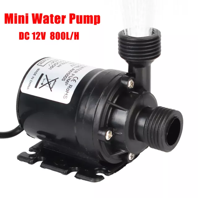 12V DC Aquarium Submersible Fountain Pool Pond Brushless Water Pump 800L/H 5M AU