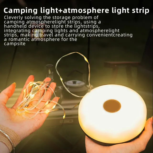 8M OUTDOOR WATERPROOF Portable Stowable String Light, Camping String Lights  £15.22 - PicClick UK
