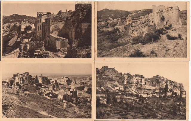 Lot de 4 cartes postales anciennes postcards LES BAUX DE PROVENCE éd YVON 3