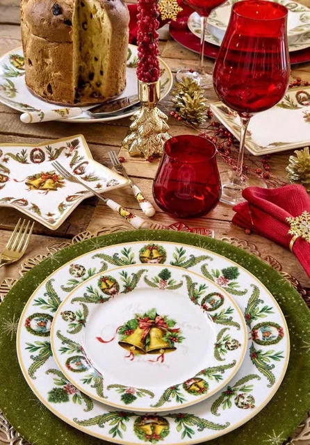 H&H 18-delig Country Winter kerstservies