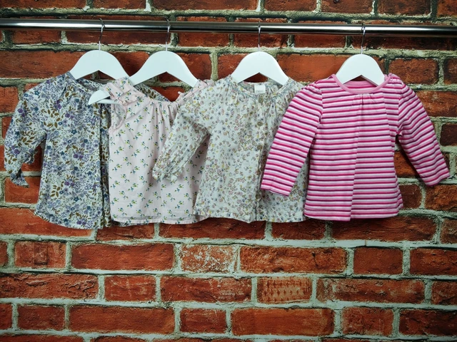 Girls Bundle 9-12 Mths Mothercare Zara Next Pretty Ditsy Floral Summer Tops 80Cm