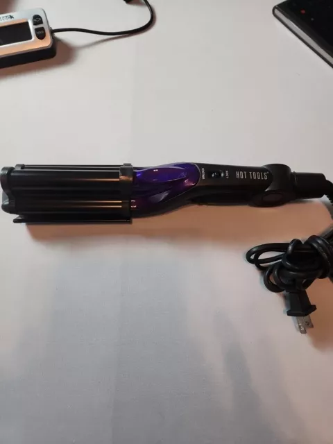 Hot Tools 2179 Ceramic Deep Waver *Salon Perfect Waves* Black/Purple Tested