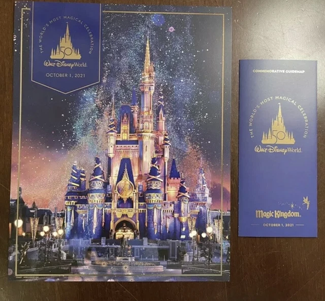 WALT DISNEY WORLD 50th Anniversary Theme Park Commemorative Poster