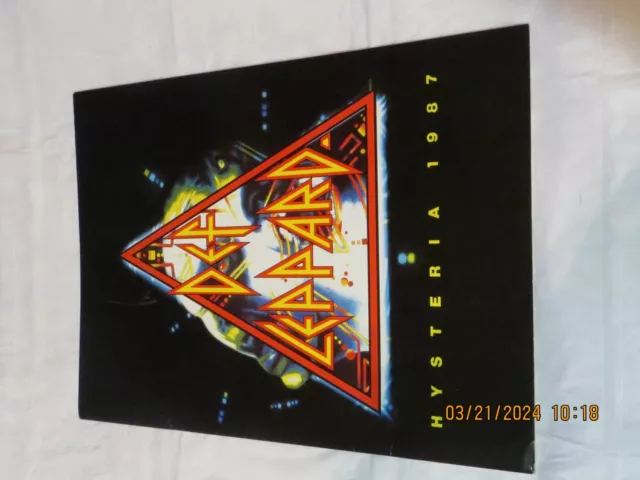 1987 Def Leppard Concert Tour Book Used In Great Condition