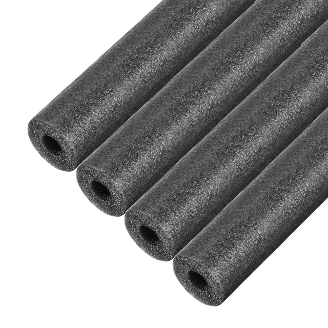 Confezione da 4 tubi in schiuma 1,64 piedi lunghezza 0,51 pollici ID 1,44 pollici OD copertura tubo cavo nero