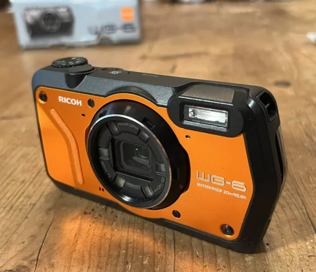 Ricoh WG-6 20MP Waterproof Digital Camera - Orange Excellent Used Twice