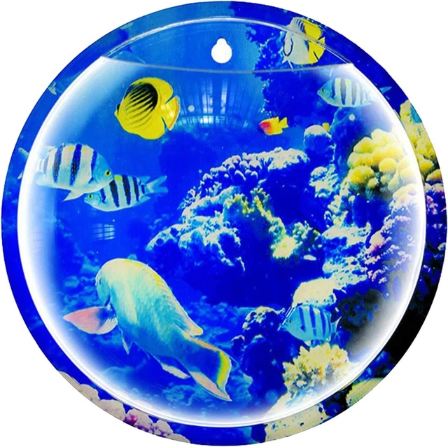 Fish Bowl Hanging Fish Bubble Wall Mount Fish Tank Aquarium Acrylic Plant Pot Ho