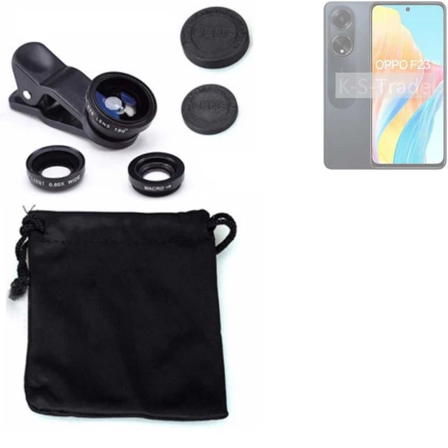 Pour Oppo F23 5G Objectifs Smartphone Lentilles fisheye macro grand angle