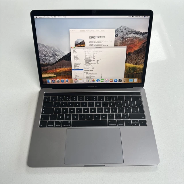 Apple MacBook Pro 13 Mid 2018 A1989  i7 2.7GHz 16GB Ram 256GB SSD Touch Bar
