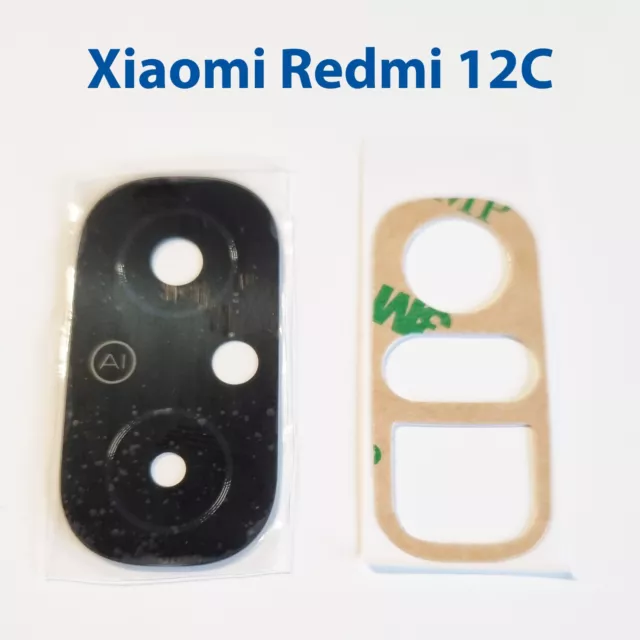 Pour Xiaomi Redmi 12C vitre lentille appareil photo camera arrière verre+adhesif