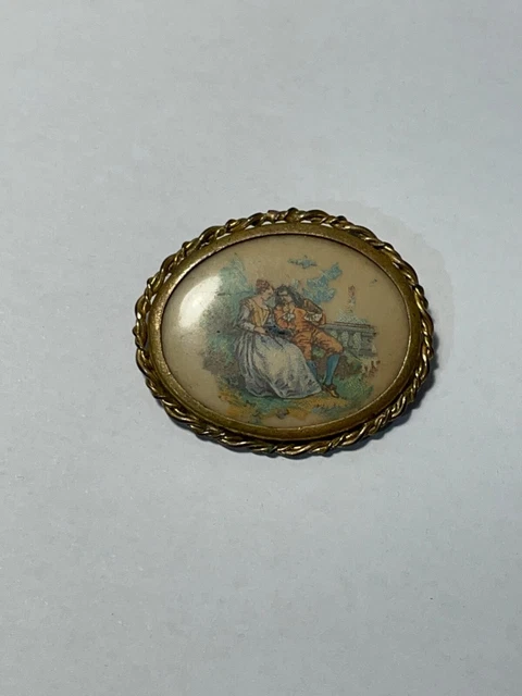 Broche Ancienne Bébé Avec Grelot - Bijou Vintage - Occasion