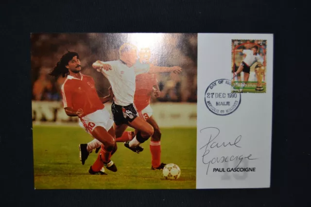 England World Cup signed first day cover/post card signed by Paul Gascoigne