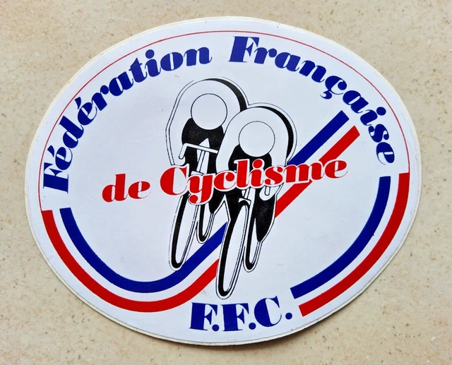 Autocollant Ancien FFC - Fédération Française De Cyclisme - Vintage - Cuir