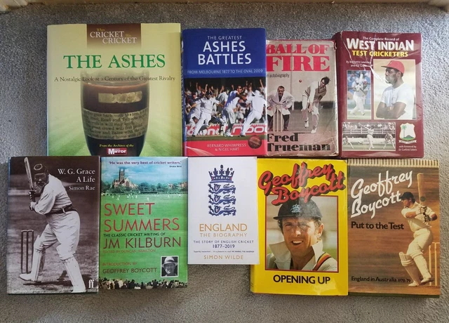 CRICKET BOOKS  JOB LOT OF 9 BOOKS (A few rare ones and a few brand new).