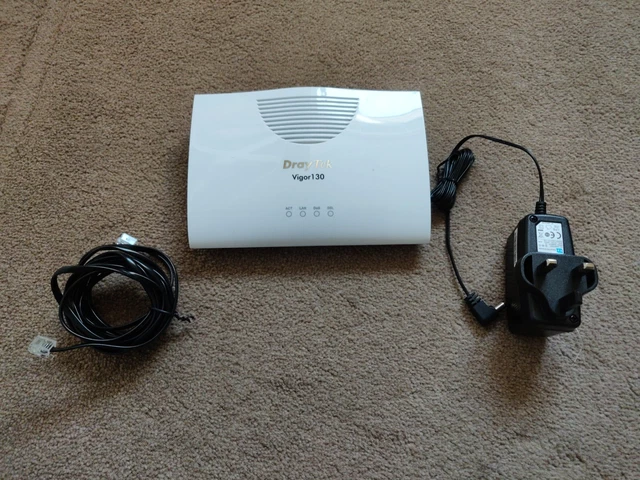 DRAYTEK VIGOR 130 ADSL2+/VDSL2 (FTTC/BT Infinity) Ethernet Modem PPPoE ...