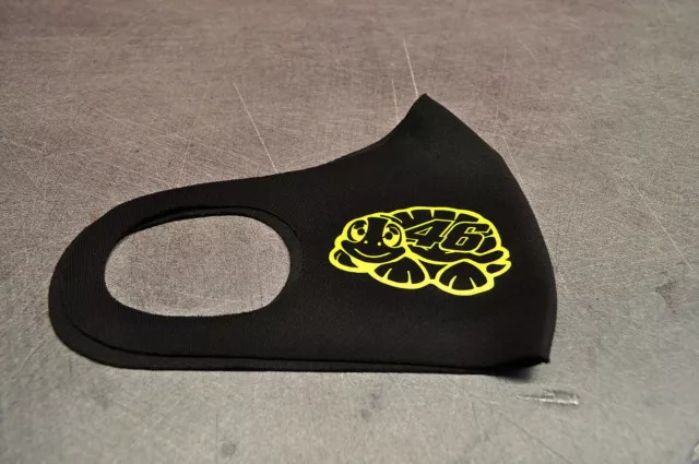 Masque  Protection Floque Jaune Fluo  Vr 46 Rossi Moto Gp Vale Lavable