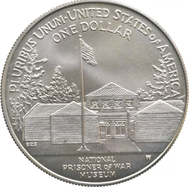 SILVER 1994-W National Prisoner Of War Museum Commem US $1 90% Collectible *584