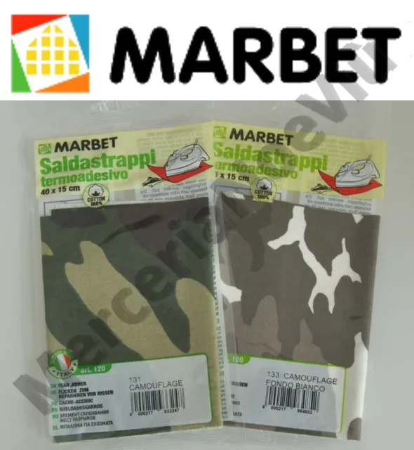 Saldastrappi termoadesivo Marbet Mimetica Softair Camouflage - Camouflage bianco