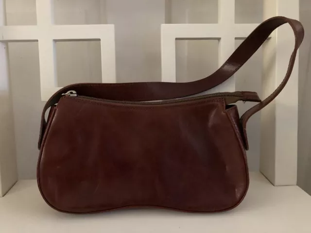 Lazaro Cognac Saddle Brown 100% Genuine Leather Shoulder Bag Purse With Mirror