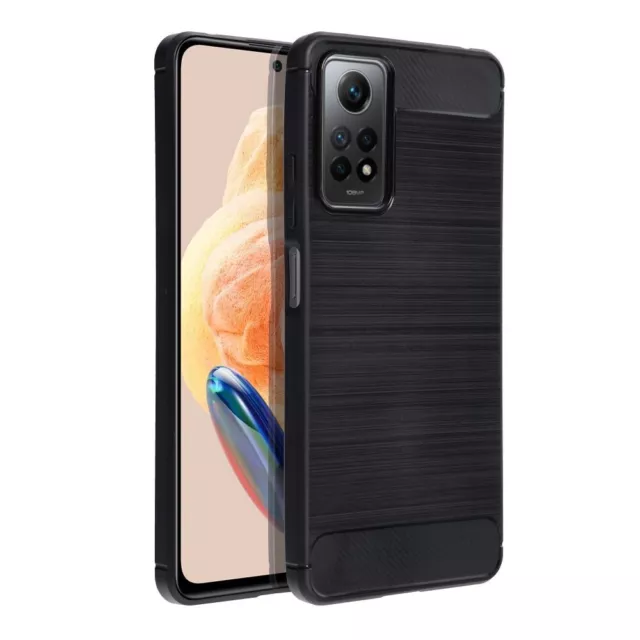 B-case Custodia Tpu Cover Effetto Carbon Black Per Xiaomi Redmi Note 12 Pro 4g