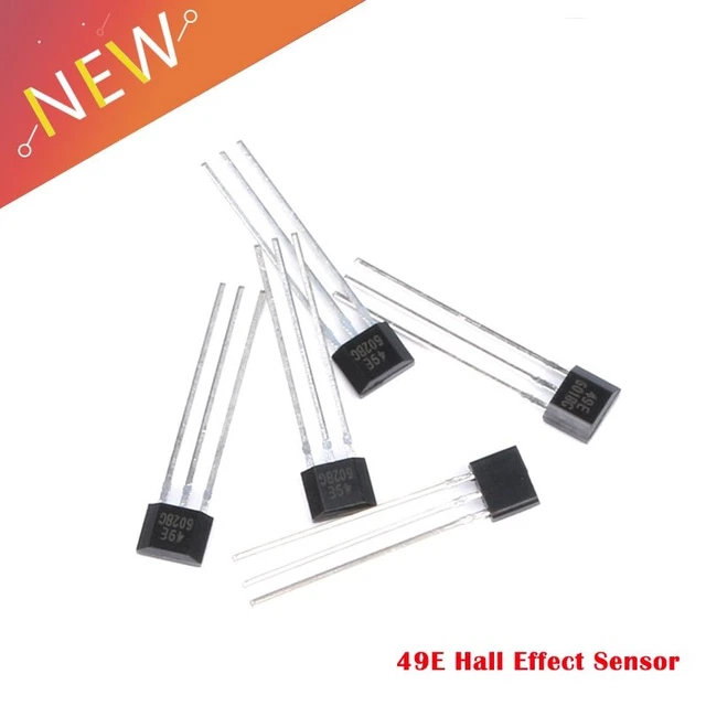100 PCS 49E Hall Element OH49E SS49E Hall Effect Sensor Linear Switch ...