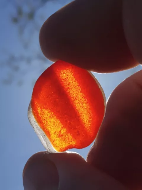 Red And Gold Multi Color Surf Tumbled Sea Glass Jewelry Quality Pieces