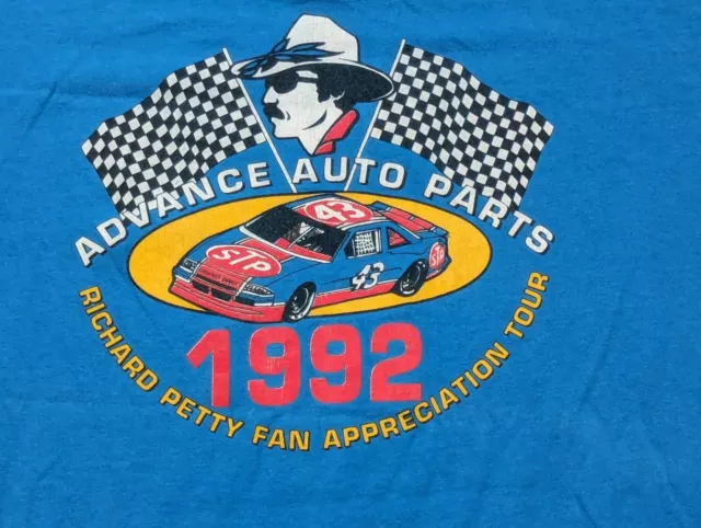 Vintage NASCAR Richard Petty 1992 Fan Appreciation Tour T-shirt XL Stedman USA