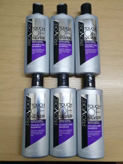 6 x Pro-Voke Touch of Silver Shampoo 200 ml Farbpflege NUR £16,49 KOSTENLOSER VERSAND
