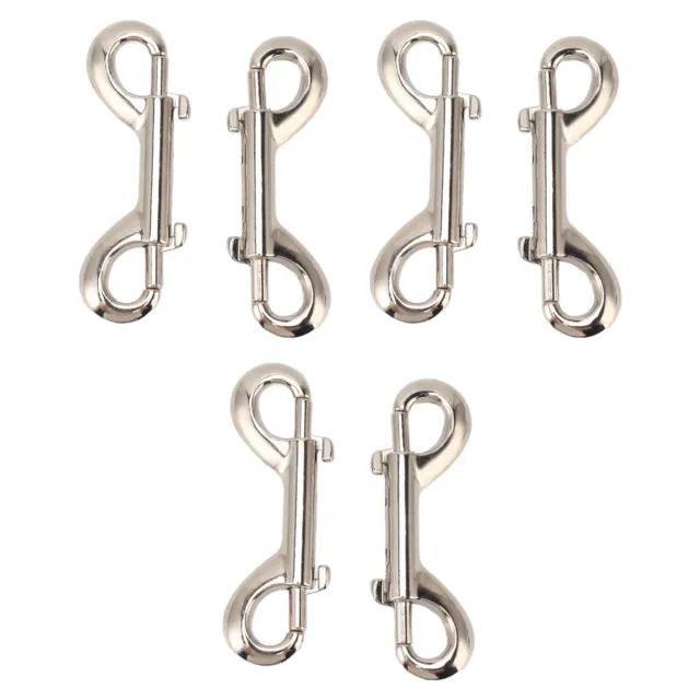 6PCS Double Ended Hook Trigger Metal Clips for Dog Leash Key Chain Horse Tack
