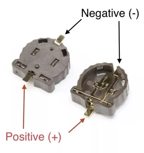 CR1220 Button Coin Cell Lithium Battery Holder Case 3V BS-1220-2 PCB SMD SMT 2