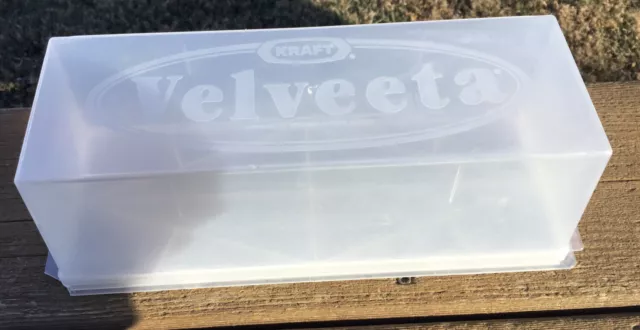 Kraft Velveeta Cheese Keeper Box Clear Plastic w/ Base