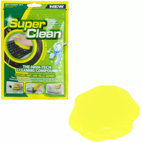 Super Clean Keyboard Cleaner Dust Dirt Remover Car NEW Magic Gel Putty - Yellow