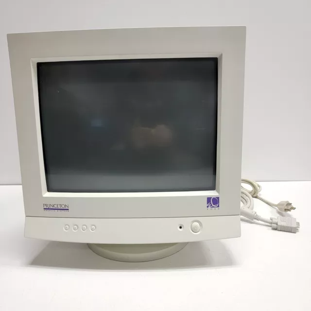 VERY NICE VINTAGE - Princeton 15"  MULTI-SCAN - MODEL EO50 CRT VGA Color Monitor