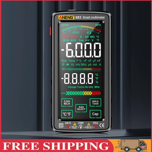 FS899L - Multimetro Digitale Intelligente, 6000 Conteggi, Con LCD - Foto 10