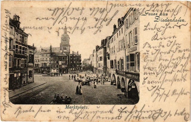 CPA AK greeting from DIEDENHOFEN - marketplace (454792)