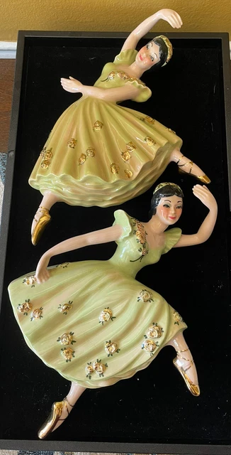Vintage Ceramic Arts Studio ATTITUDE and ARABESQUE Wall Hang Ballet Dancers Set Vintage Ceramic Arts Studio ATTITUDE and ARABESQUE Wall Hang Ballet Dancers Set