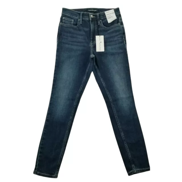 Calvin Klein 27 High Rise Skinny Zip Fly Blue Medium Wash Women's Jeans