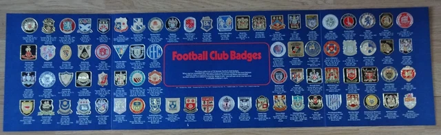 Complete Esso Collection Of Football Club Badges 76 Badges + Presentation Board