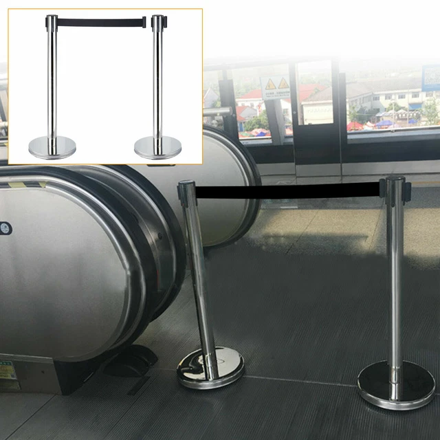 Dtoterul Absperrband Edelstahl 2m - Wandmontiertes Leitsystem