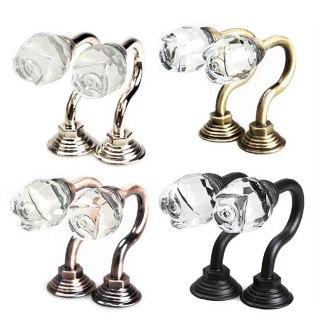 2pcs Crystal Ball Curtain Hooks Tassel Wall Tie Back Hanger Holder Curtain FH-YU