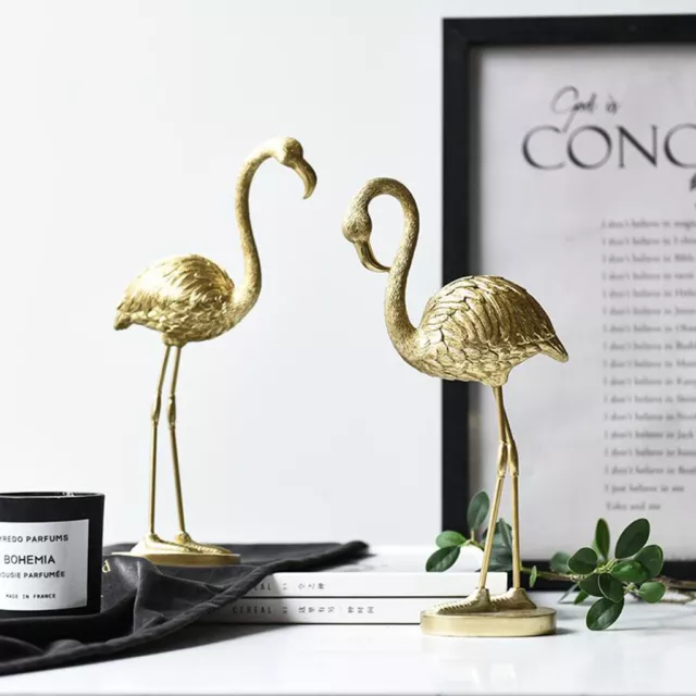 Luxury Flamingo Figurine Sculpture Craft Living Room Desktop Decorations