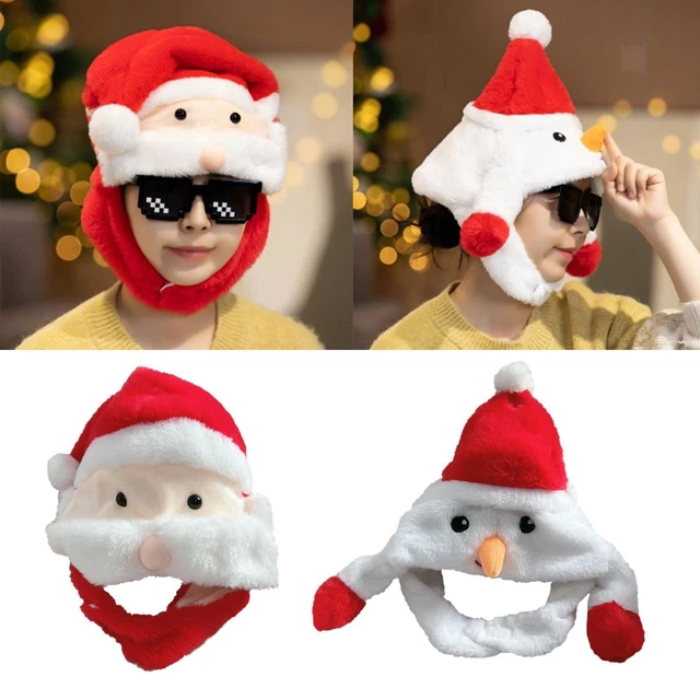 Chapeau en peluche de Noël cadeau chaud confortable adulte enfants nouveauté