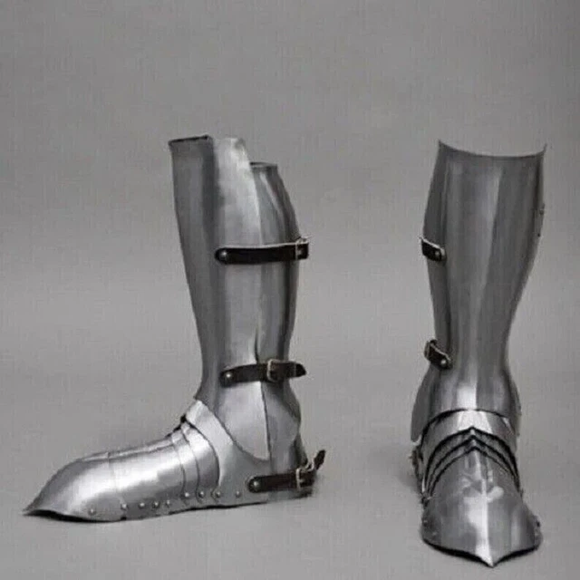 Medieval Greaves With Shoes Armor 18Ga Steel Cosplay Armor GIFT HALLOWEEN ITEM